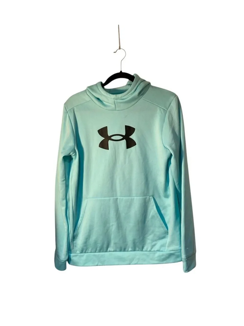 under Armour children’s teal blue logo hoodie YXL